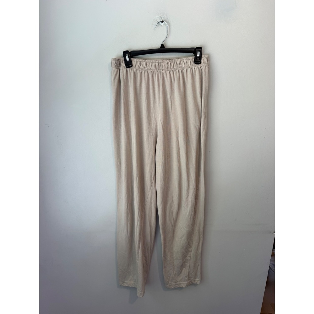 Bobbie Brooks Tan Beige Elastic Waist Lounge Pants Womens Large Vintage Style